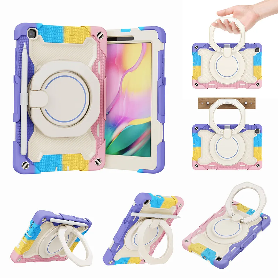 

Silicone Rugged Hard Case for Samsung Galaxy Tab A8 2019 Kids Cover T290 T297 T295 Shockproof Cover with Rotatable Kickstand