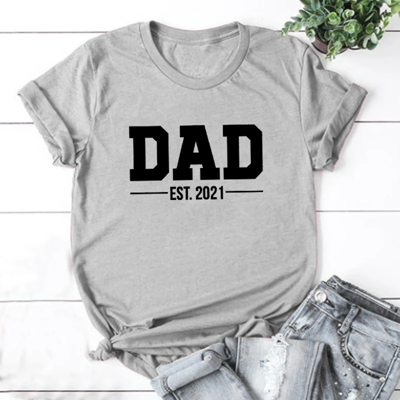 

Dad Est 2022Shirt Dad Gift Fathers Day Men Clothing New Dad T-Shirt Gift for Dad Father's Day Gift Custom Dad Shirt Dad Tee M