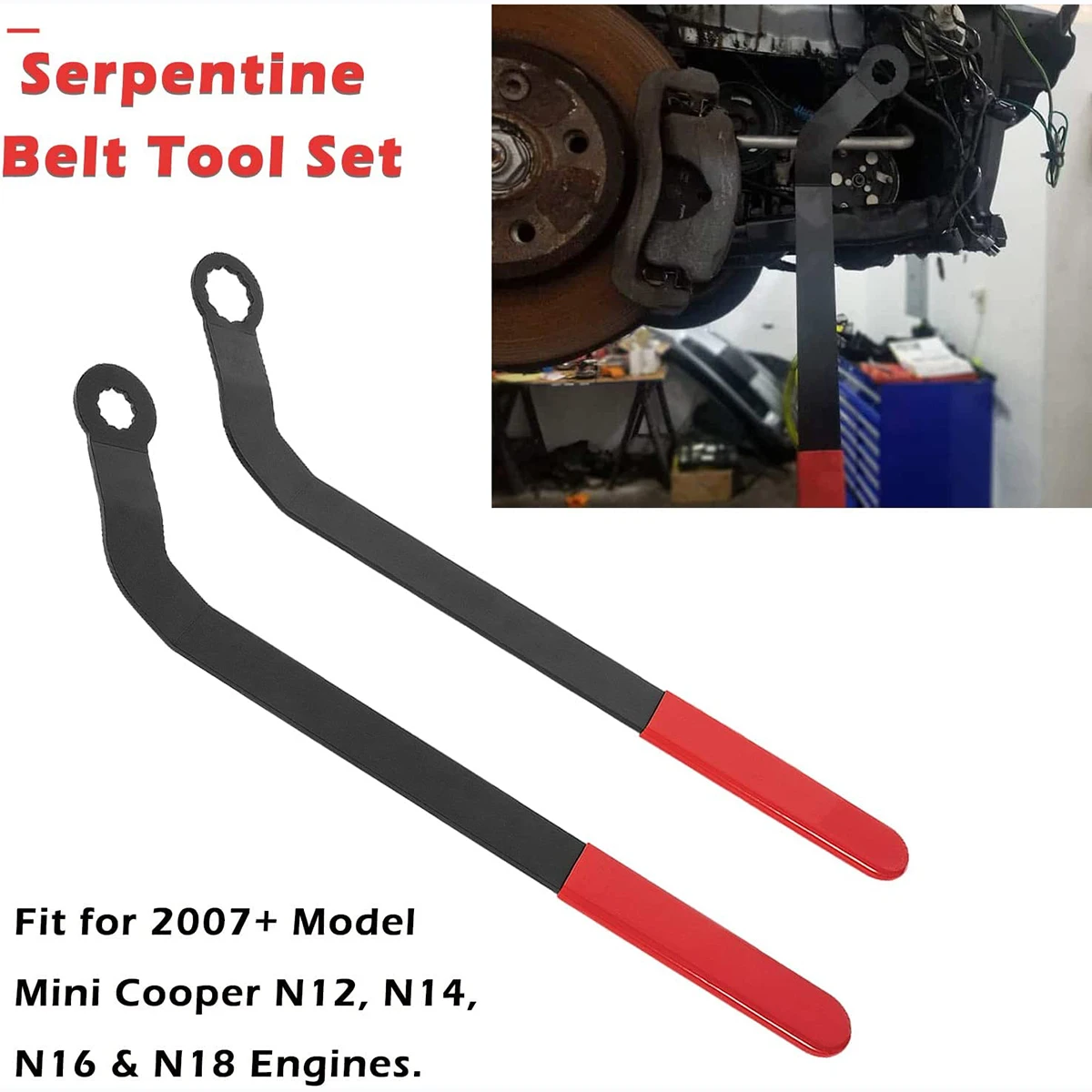 Набор гаечных ключей с ремнем под змеиную кожу 2 шт. 1016 подходит для двигателей 2007