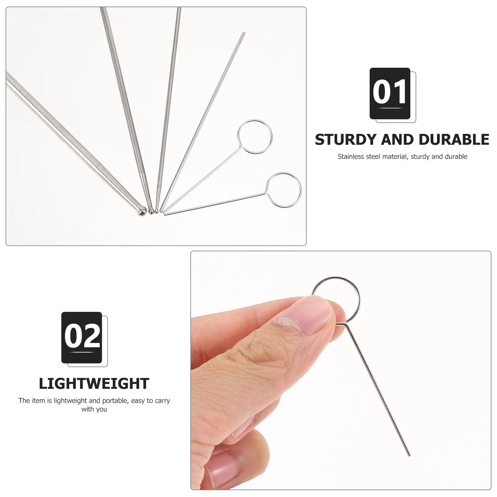 

6 шт., зонд для рептилий, из нержавеющей стали