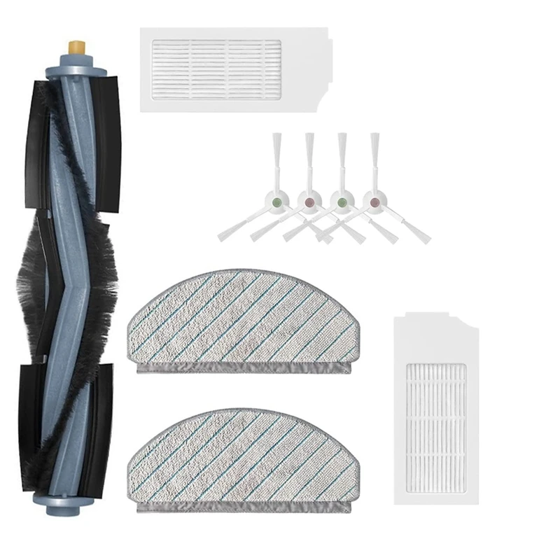 

2 Set For ECOVACS DEEBOT T10 Plus Robot Vacuum Cleaner Spare Parts Accessories Main Brush Side Brush Hepa Filter