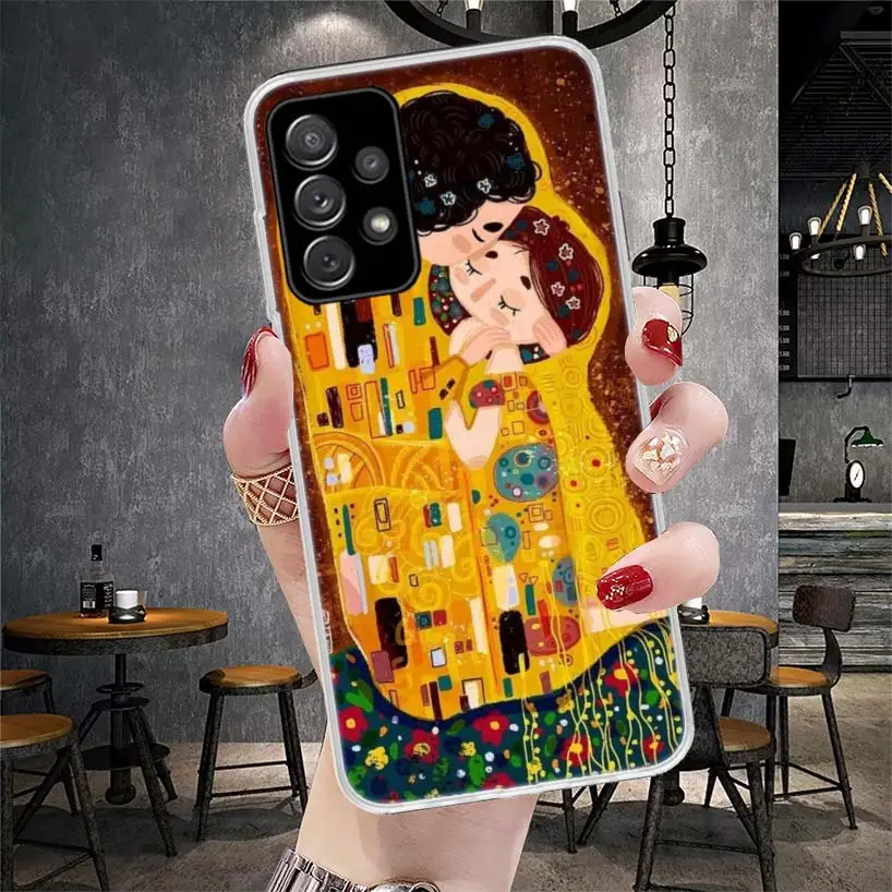 Поцелуй Густава Климта Дизайн Мягкий чехол для телефона Samsung Galaxy A13 A14 A15 A16 A53 A54 A55 A56 A33 A34 A35 A36 A23 A24 A25 A26 A0 (art.: 3920cd71f1a96) - 3920cd71f1a96