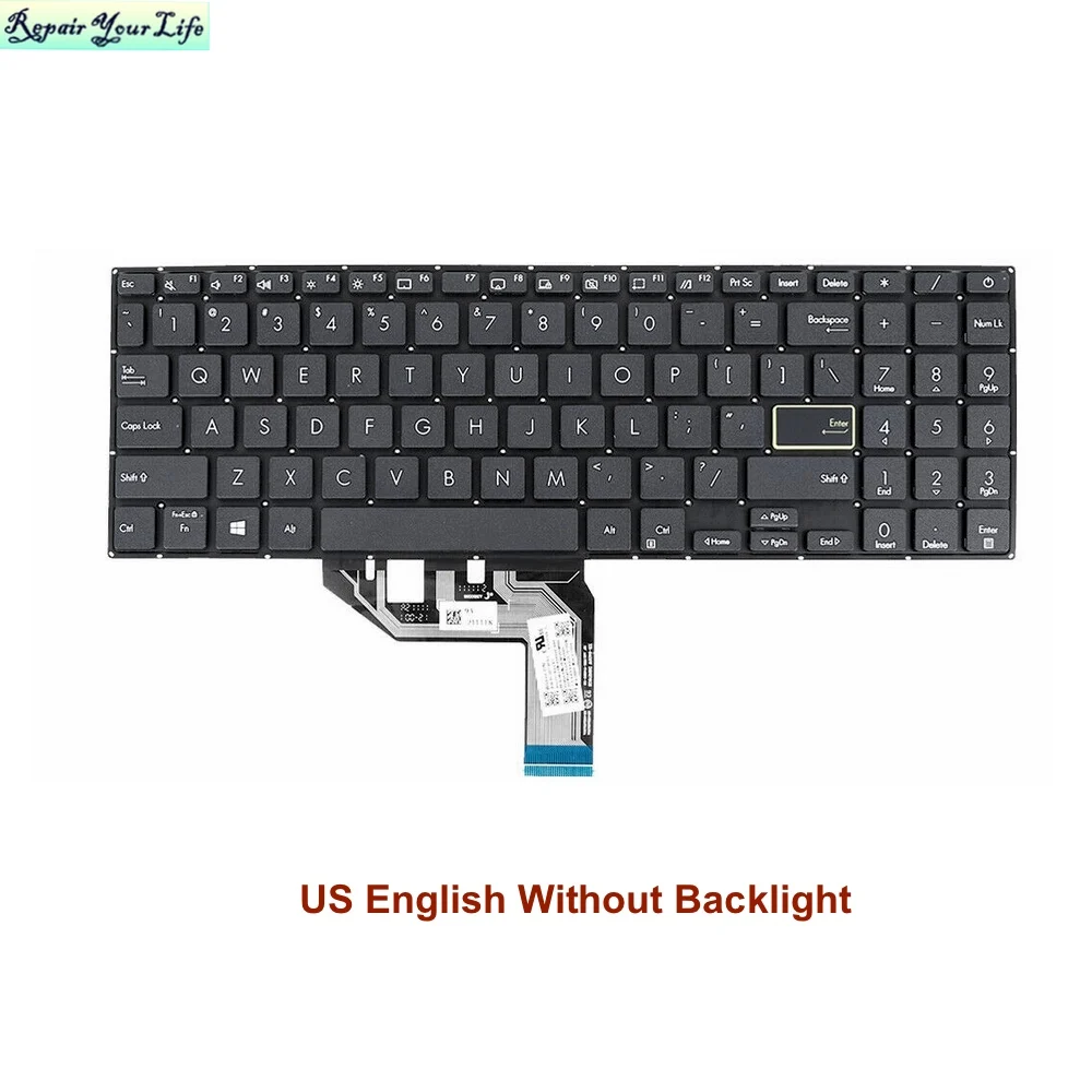 Original Eua Inglês Ele Italiano Teclado Retroiluminado para Asus Vivobook 15 X513 M513 X513e X513ea X513ep X513eq X513ia X513ua Novo