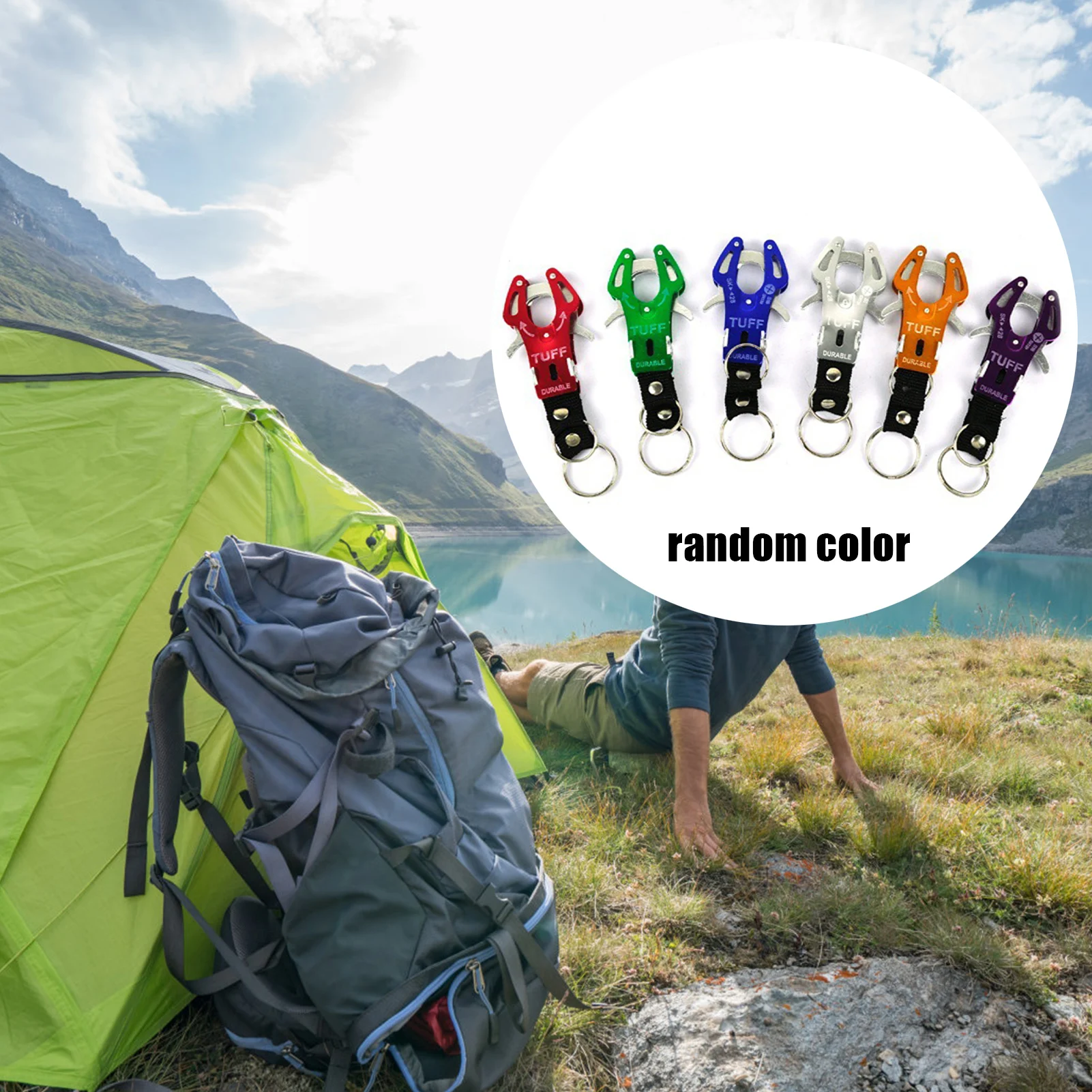 

Locking Carabiner Climbing Locking Carabiner Keychain Lightweight Aluminum Alloy And Smooth Lock Climbing Tool For Mountaineer