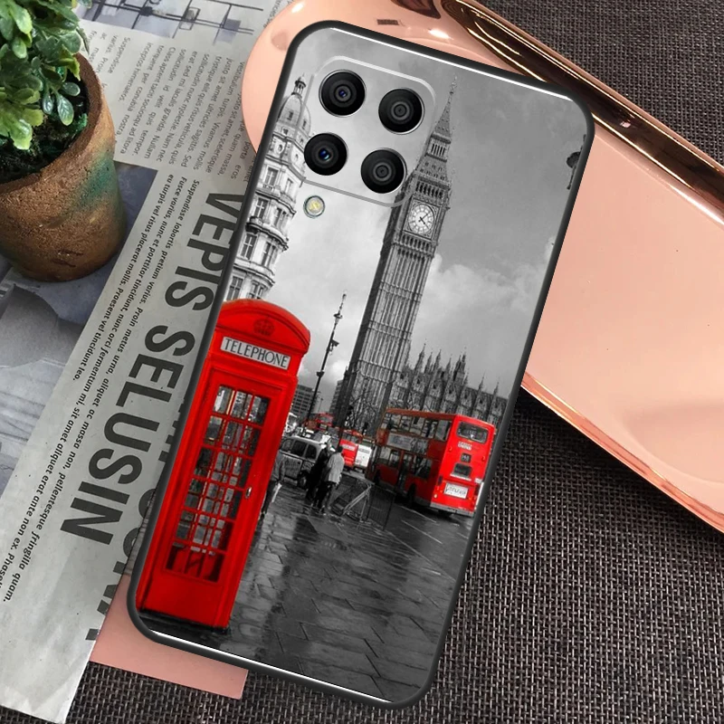 Чехол London Red Bus Big Ben для Samsung Galaxy M32 M31 M12 M52 M13 M33 M53 M11 M51 M15 M55 M14 M34 M54 M20 M30s