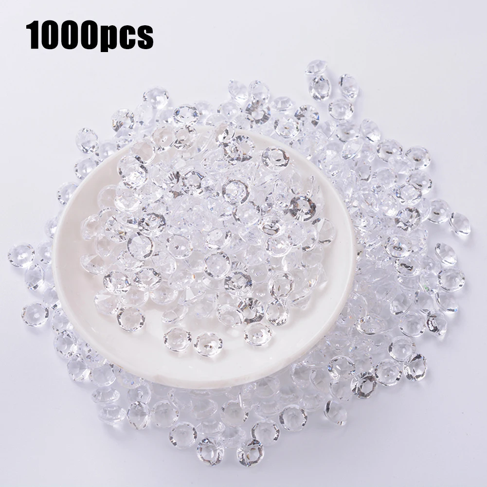 

1000pcs 3/4/6/8/10mm Acrylic Diamond Table Confetti Wedding Party Crystal Scatter Decor