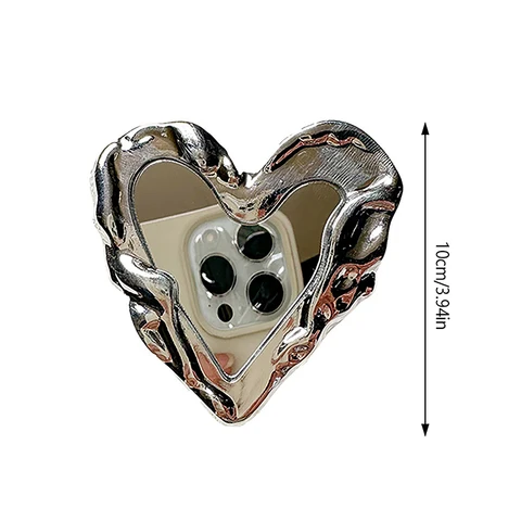 1 шт., зеркальный держатель для телефона, зеркало в форме сердца, держатель для пальцев, подставка для телефона Griptok, аксессуары для мобильного телефона