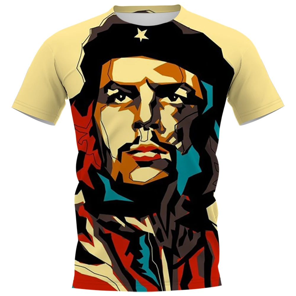 Модные мужские футболки CLOOCL Che Guevara художественные 3D рубашки с принтом летние