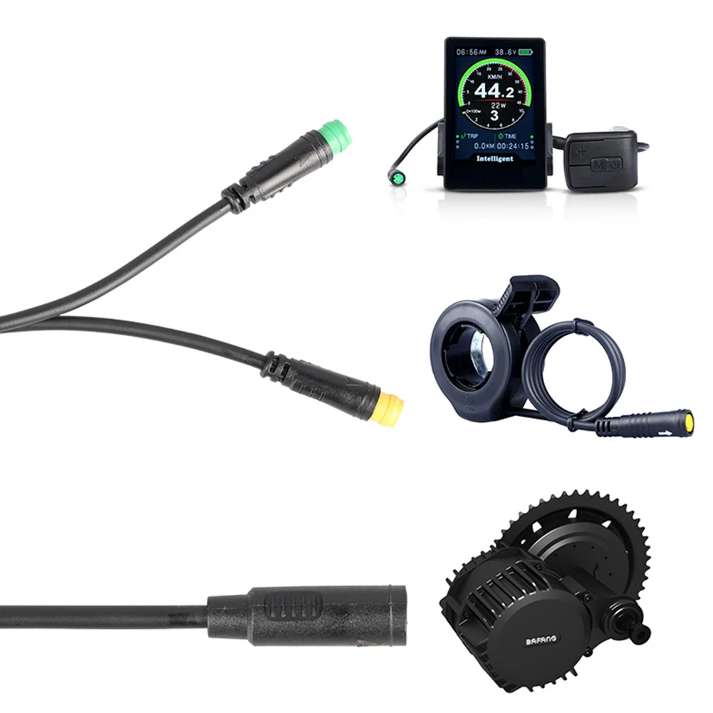 

The Real Color Of Cable Display Thumb Throttle For Bafang BBS01 BBS02 BBSHD MiD-Motor Electric Bicycle Extension Line Connector