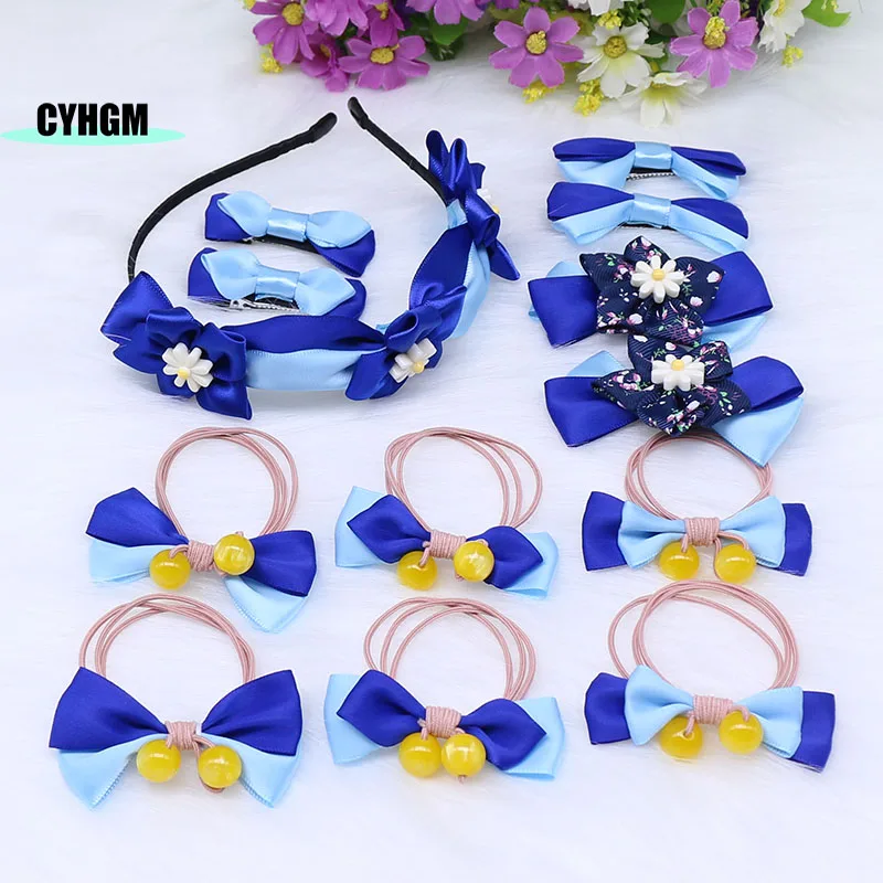 

New Fashion handmade hair ties set hair clip Hair suit girls hair rubber band hair accessories for women K22-1
