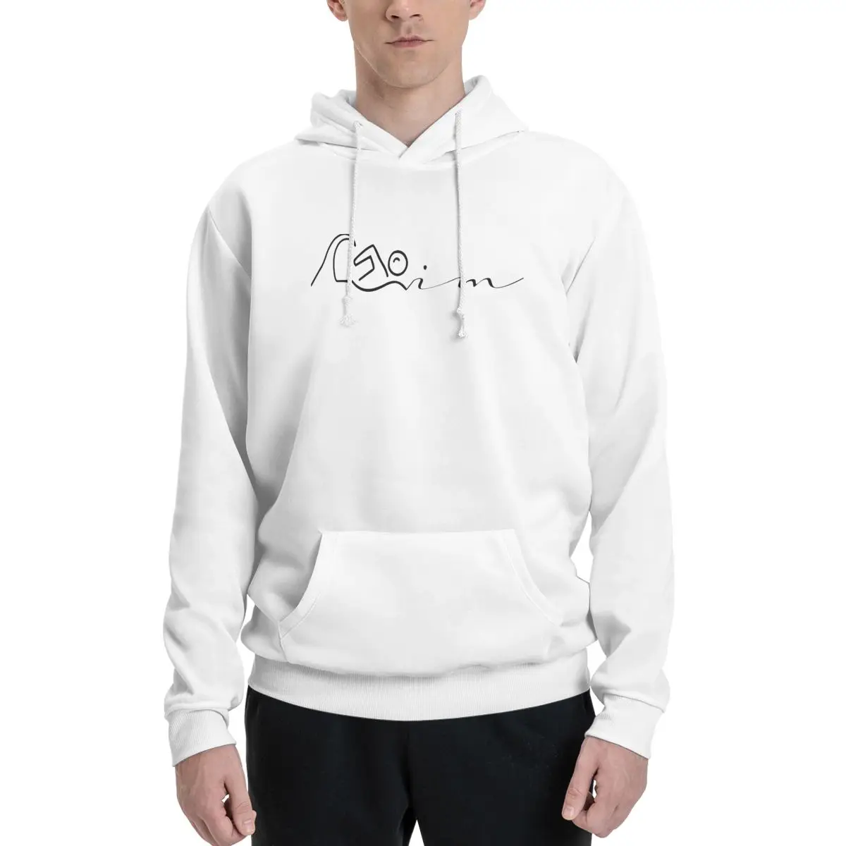 

Novelty Swimmer Word Swimmer Swim 5 Couples Plus Velvet Hooded Sweater Top Quality Leisure cute Hooded rope Hoodie High quality