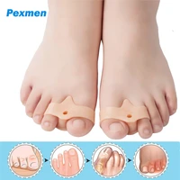 pexmen 2pcs gel toe separator bunion corrector big toe spacer for bunion pain relief separating overlapping toes foot care tool