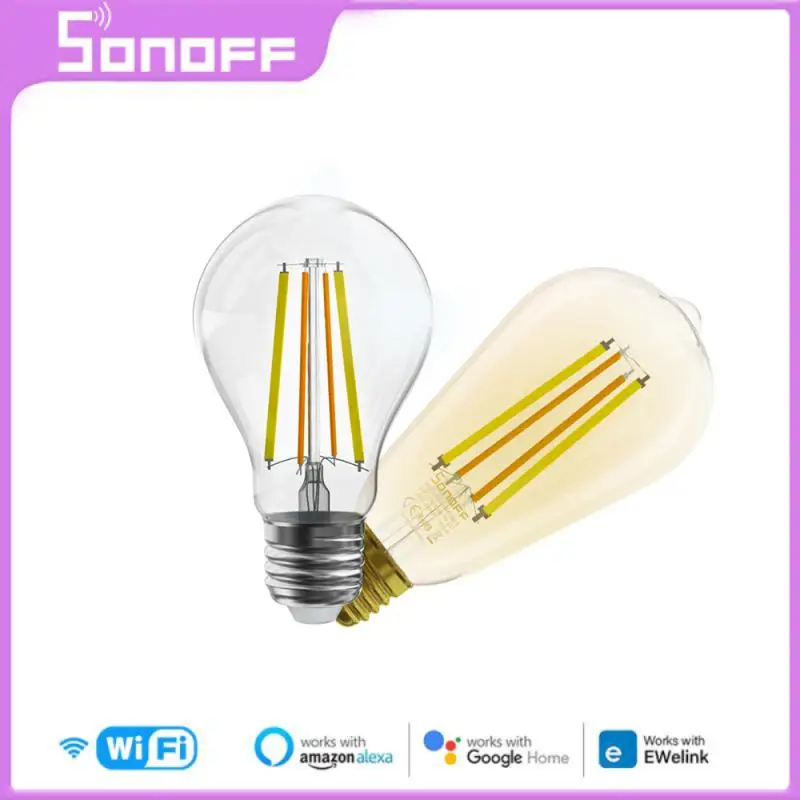 

SONOFF Wifi Smart Bulb 7W E27 B02F-ST64 B02-F-A60 LED Light Save Power Lamp Google Home Alexa Voice Control With eWelink APP