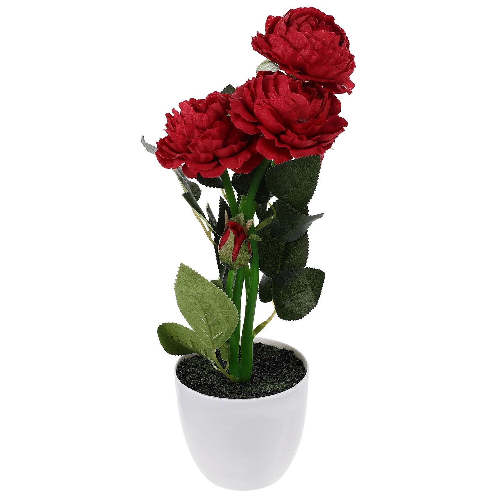 

Artificial Fake Potted Flower Peony Bonsai Fauxpotsmall Flowers Green Simulationornament Arrangement Decorative False Decor