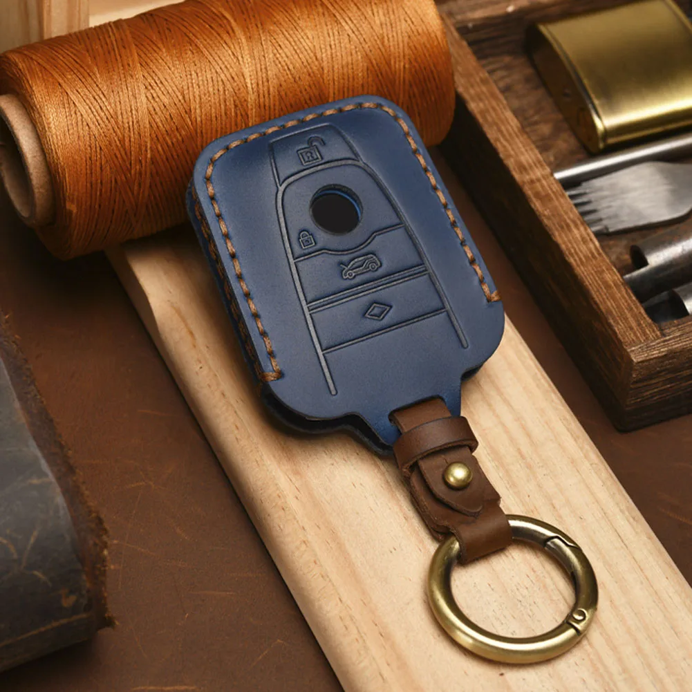 

Durable High Quality Practical Brand New Car Key Cover Fob Case Auto Parts Blue/Brown Car Accessories Holder Shell