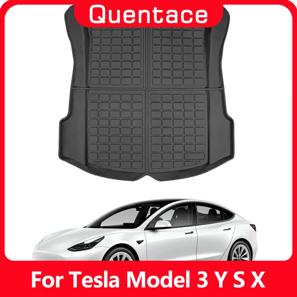 

Коврики для хранения и подкладки для груза-для любой погоды, задний коврик для багажника, напольный коврик, подходит для 2021 2022 2023 Tesla Model 3 Y