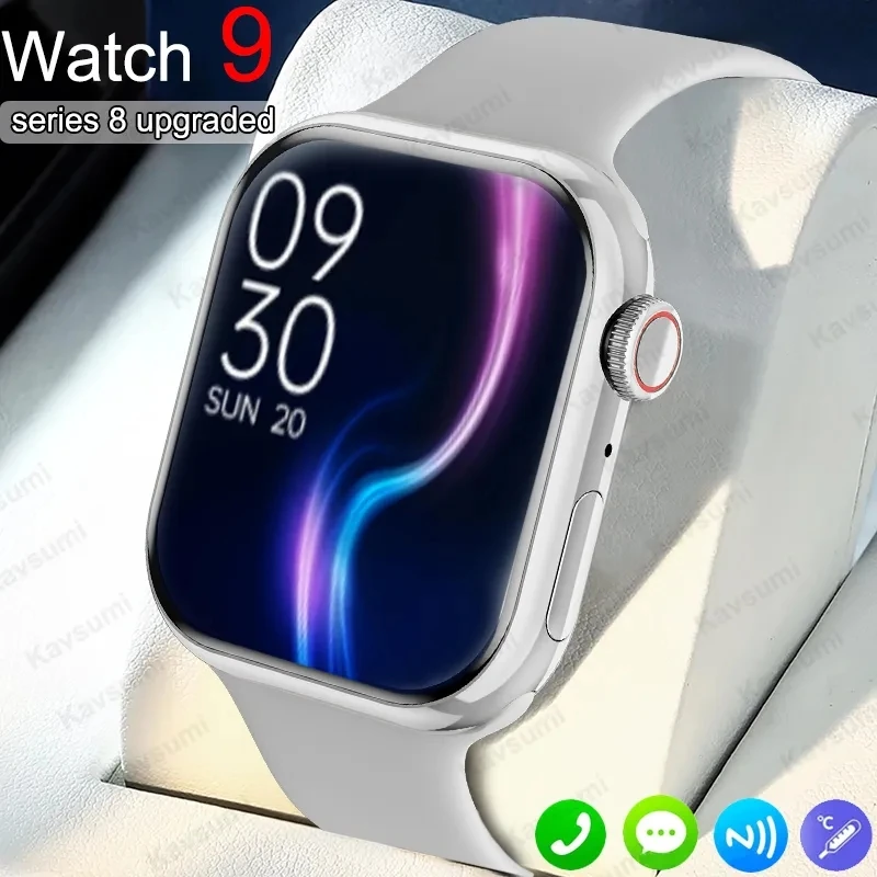 Смарт-часы женские ультра серии 2023, умные часы для мужчин, BT звонки, водонепроницаемость, Беспроводная зарядка, экран 2,05 дюйма для Apple Watch 9