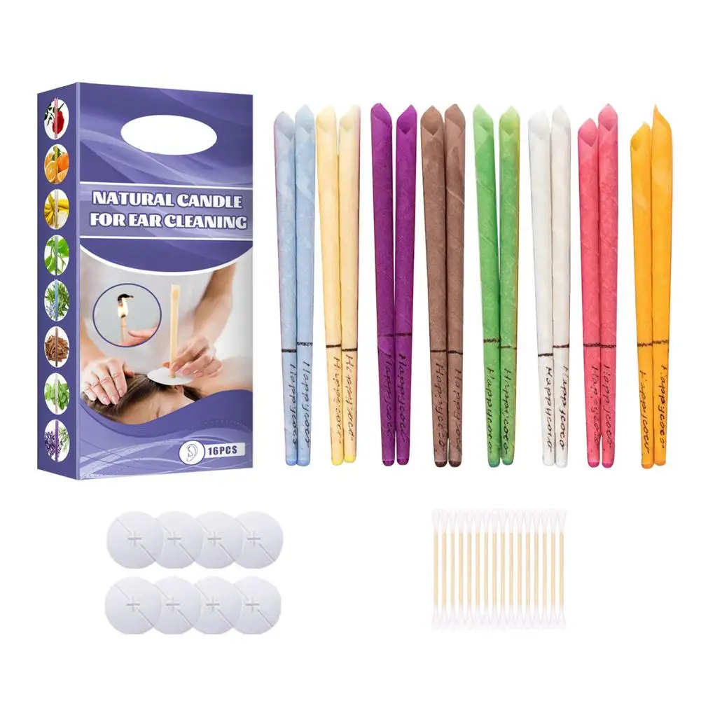 

Натуральные ушные свечи из пчелиного воска, красивый ароматизатор для ушей, набор для ухода за ушами, средство для релаксации и терапии