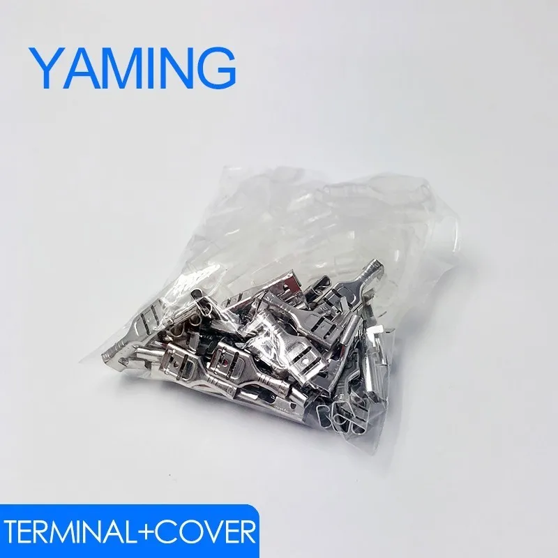 100 шт./50 наборов 2 8 мм 4 6 3 клемма + крышка штекер гнездо медный разъем автомобильные