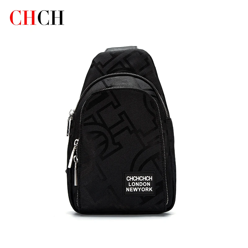 

CHCH Shoulder Bag for Male 2023 Solid Color Simple Casual Style Zipper Adult Large Space Hiking Travel Men's Messenger Bag