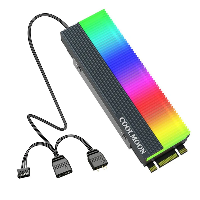 M2 ARGB радиатор SSD Cooler 5 в 3Pin NVME NGFF M.2 2280, радиатор жесткого диска для твердотельного диска, радиатор, охлаждающая Подушка, жилет