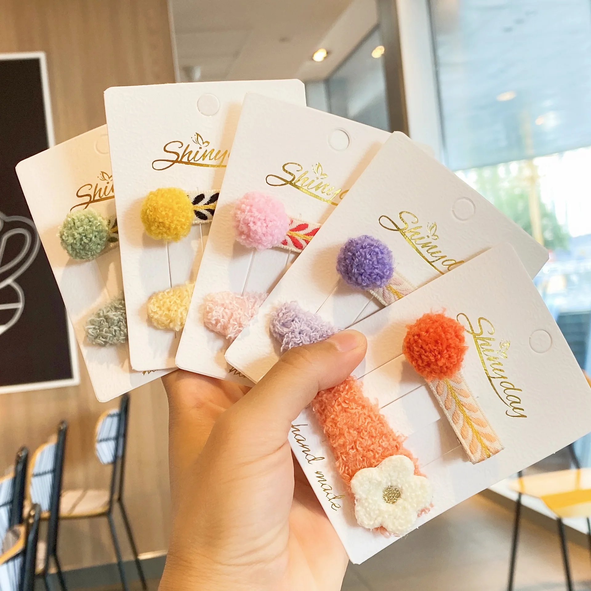 

Заколки для волос с плюшевыми шариками, заколки для волос, аксессуары для волос для маленьких девочек, заколки для волос, заколки, аксессуар...