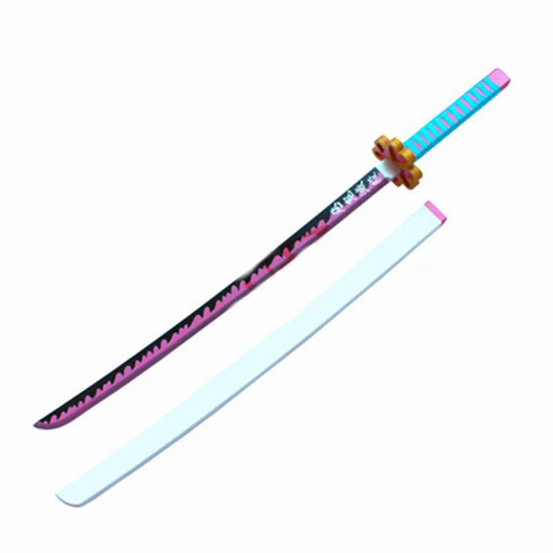 Anime Demon Slayer Kimetsu No Yaiba Kanroji Mitsuri Cosplay Prop Replica Wooden Sword with Sheath for cospaly
