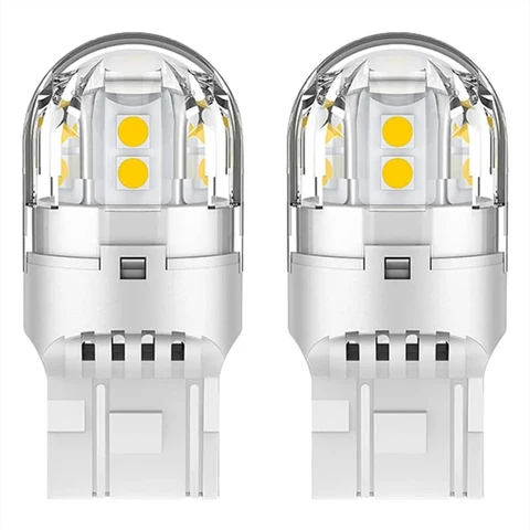 Высококачественная алюминиевая Светодиодная лампа P21W 1156 для автомобиля, лампа 1157 7440 7443 T20 W21W 21/5W BAY15D 3157 3156, автомобильная лампа заднего хода, 2 шт.