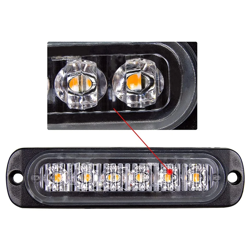 Светодиодные аварийные стробоскопы желтый 6 светодиодный стробоскоп