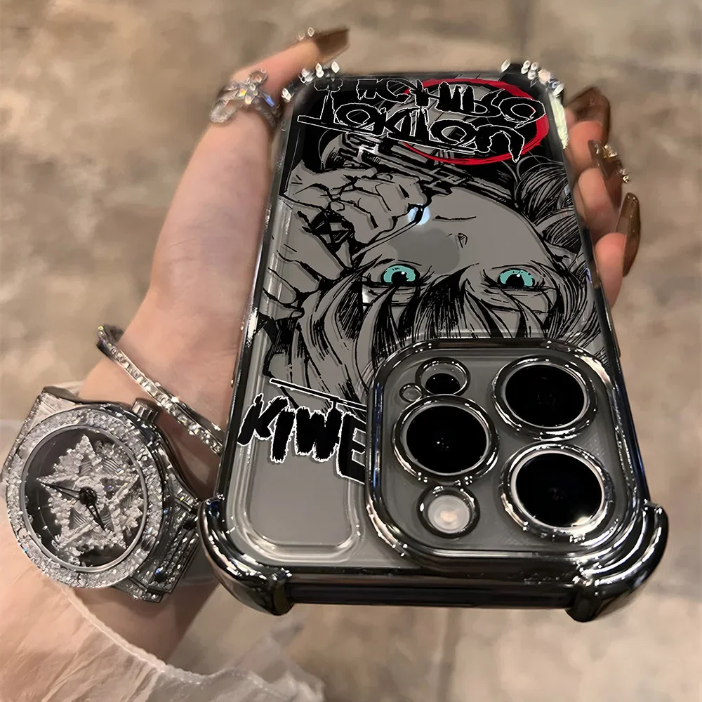 Anime Demon Slayer Plating Case For vivo V29e Y200 V27 S16 T1 S15 V25 V23 S12 Y38 Y28 Y03 Y17s Y78 Y36 Y27 4G 5G Cover