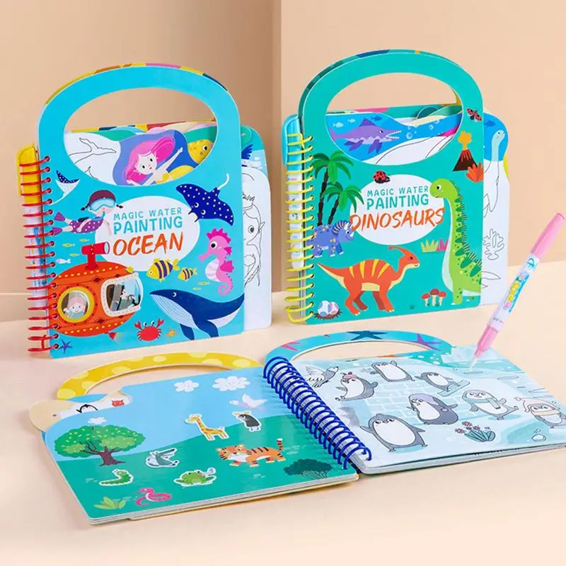 

Reusable Creative Water Reveal Activity Books Early Education Books Stocking Stuffers Holiday Christmas Birthday Gifts For Kids