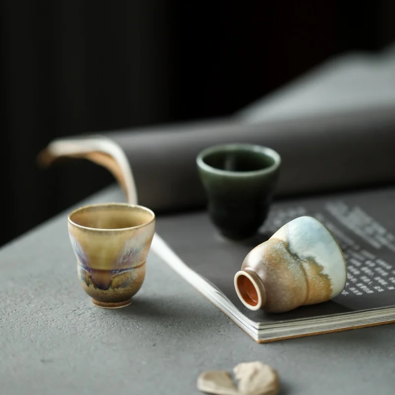 

Печь Mr. Qing для обжига глазури чайная чашка Цзиндэчжэнь керамическая глазурованная одинарная чашка индивидуальная чайная чашка фарфоровая маленькая чашка в виде яиц и ракушек