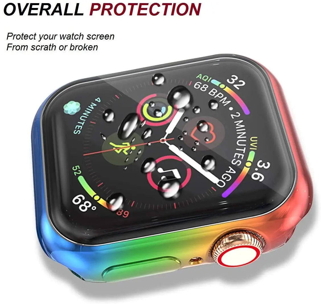 Защитный силиконовый чехол для Apple Watch 44 мм 40 из ТПУ iWatch 6 5 4 SE оболочка - купить по