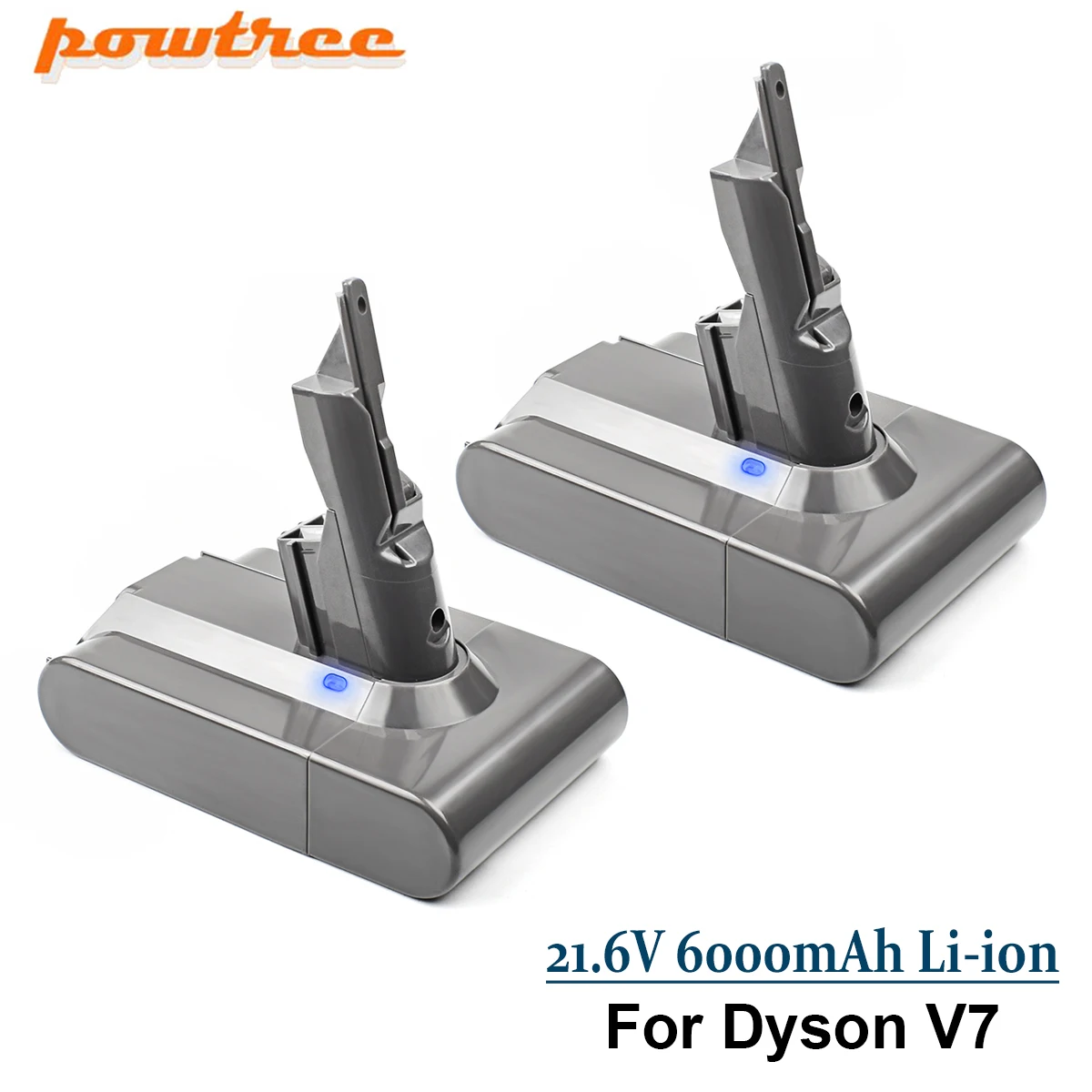 Powtree V7 6000mAh 21.6V Battery Li-ion For Dyson V7 FLUFFY V7 Animal V7 Pro Vacuum Cleaner vacuum cleaner Rechargeable battery