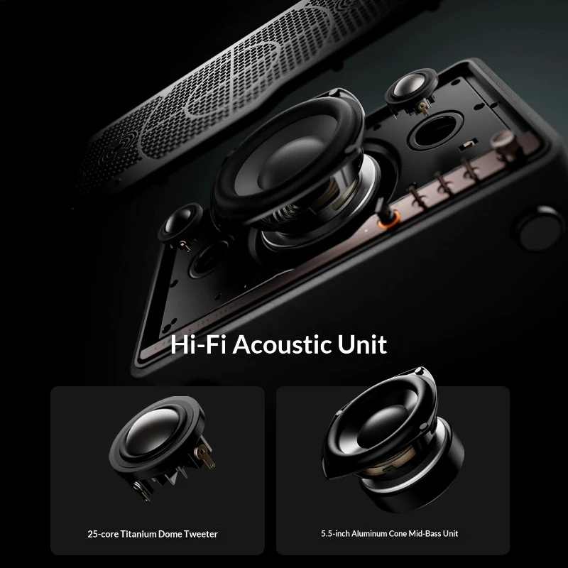 Фото Новая лимитированная серия Edifier S300 к 30-летию: беспроводная Bluetooth-колонка с Bluetooth 5.4, HI-FI, высококачественная настольная акустика, подарок. №3
