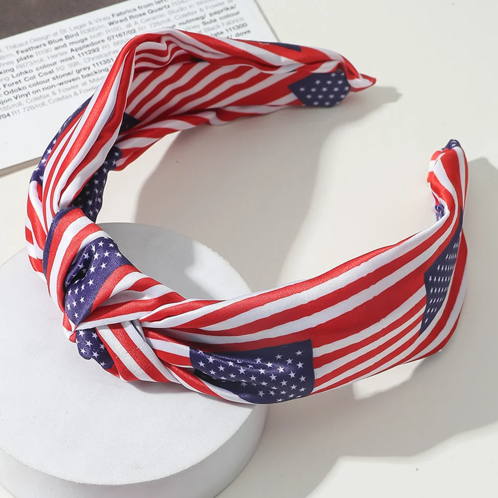 

Independence Day Headband American Flags Stick Cosplay Hair Scrunchies Headbands Accessory Fabric Party Hairbands Patriotic