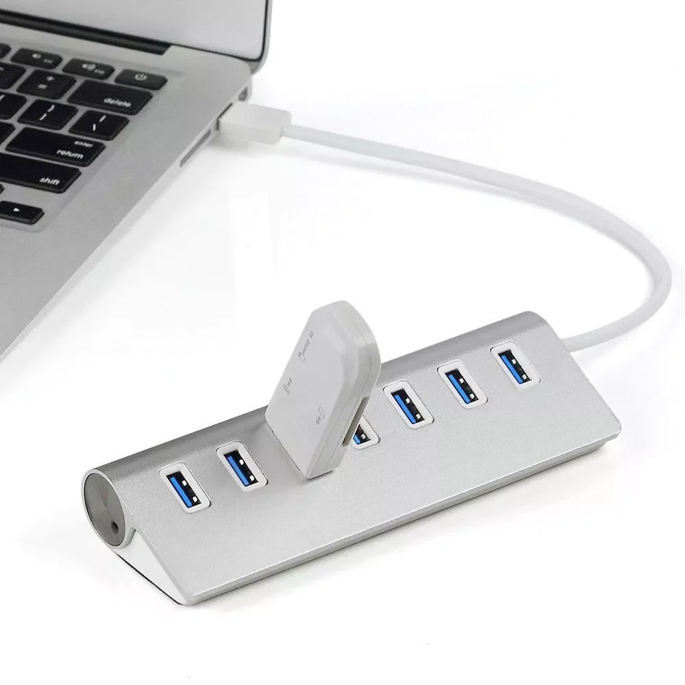 

Port Aluminum Multi USB 3.0 USB 2.0 HUB High Speed USB Splitter Card Reader 5Gbps For PC Laptop Mac iMac MacBook Pro EU UK