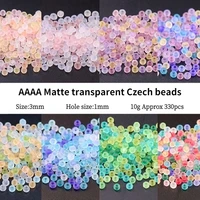 3mm transparent frosting matte seedbeads uniform round spacer beads aaaa czech bead for diy jewelry making accessories