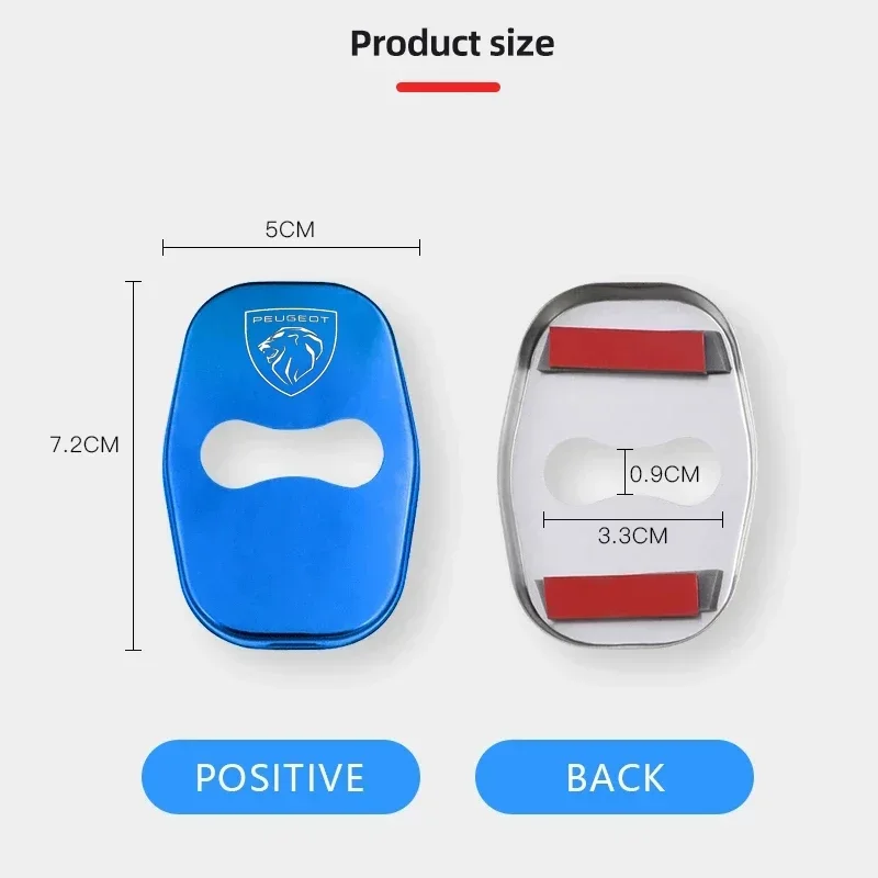 4 шт. модные автомобильные чехлы из нержавеющей стали защитный чехол для дверного