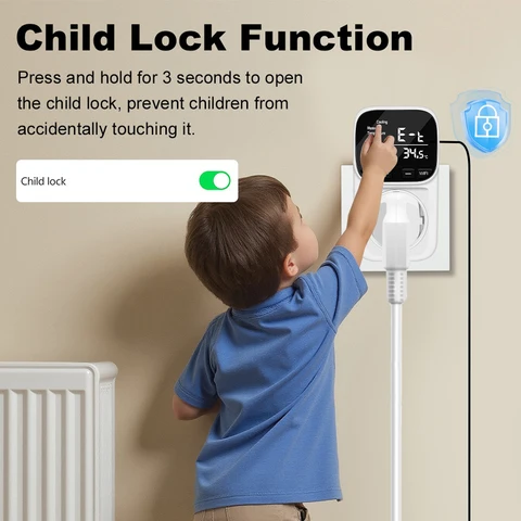 Умная розетка Kebidu для цифрового регулятора температуры Tuya