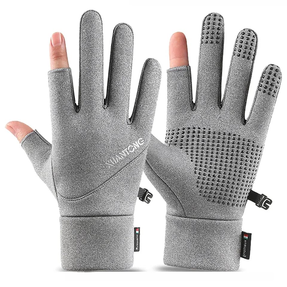 

Зимние рыболовные перчатки GOBYGO, Нескользящие, водонепроницаемые, ветрозащитные, термальные, для сенсорных экранов, велосипедные, спортивные перчатки с закрытыми пальцами