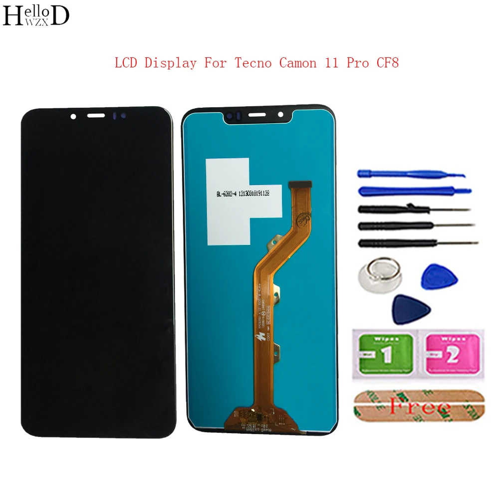 

6.2 inch New Tested LCD Display For Tecno Camon 11 Pro CF8 LCD Display Touch Screen Digitizer Assembly Replacement Part