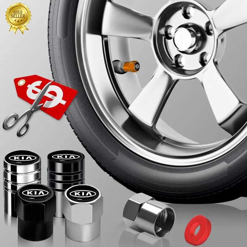 

4pcs Metal Car Wheel Tire Valve Accessories For Kia Sportage Ceed Rio 5 3 4 Picanto K7 K5 K8 K3 Ray Morning Sorento stonic Niro