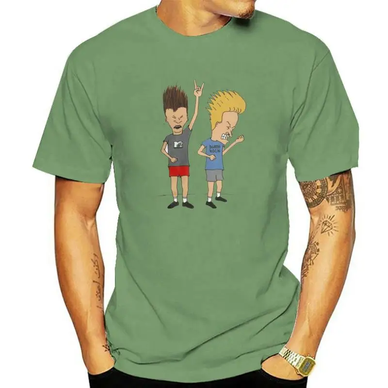 

Men's Beavis Butthead Rock T Shirt Old Cartoon Comedy Music Comic Punk Metal Cotton Clothes Short Sleeve Tee Shirt Gift T-Shirts