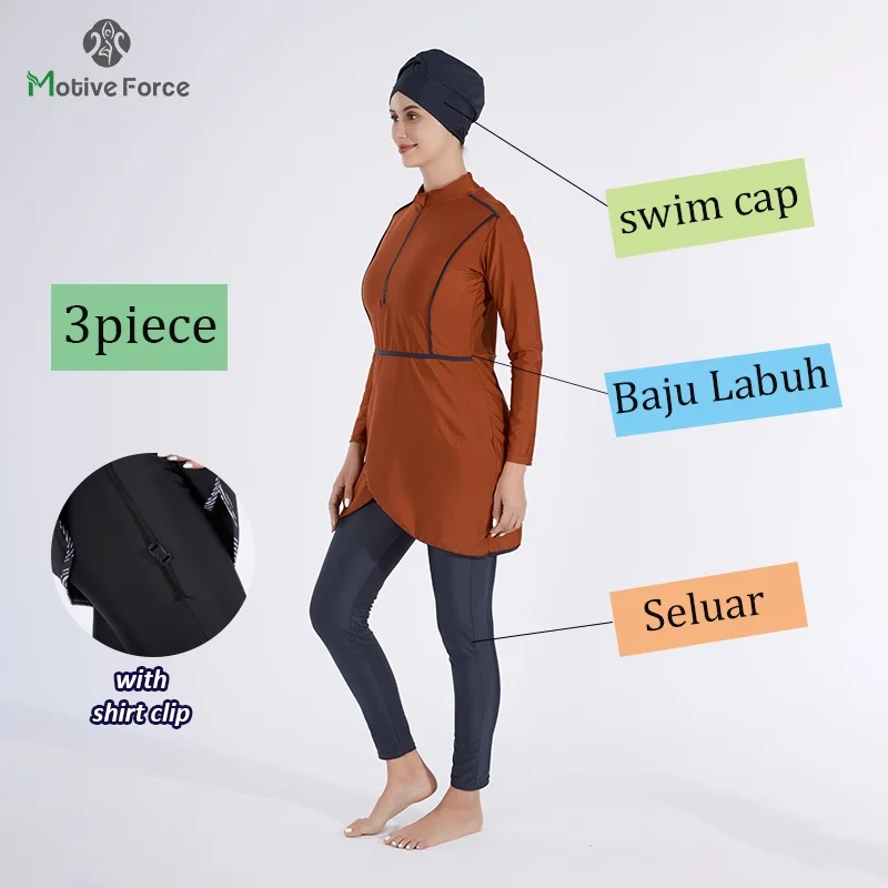 Muslim Swimwear Hijab Modest Swimsuit Women Swimming Suit Islamic Long Sleeve Cover Ups Burkini Hijabs For Woman Bathing Swim