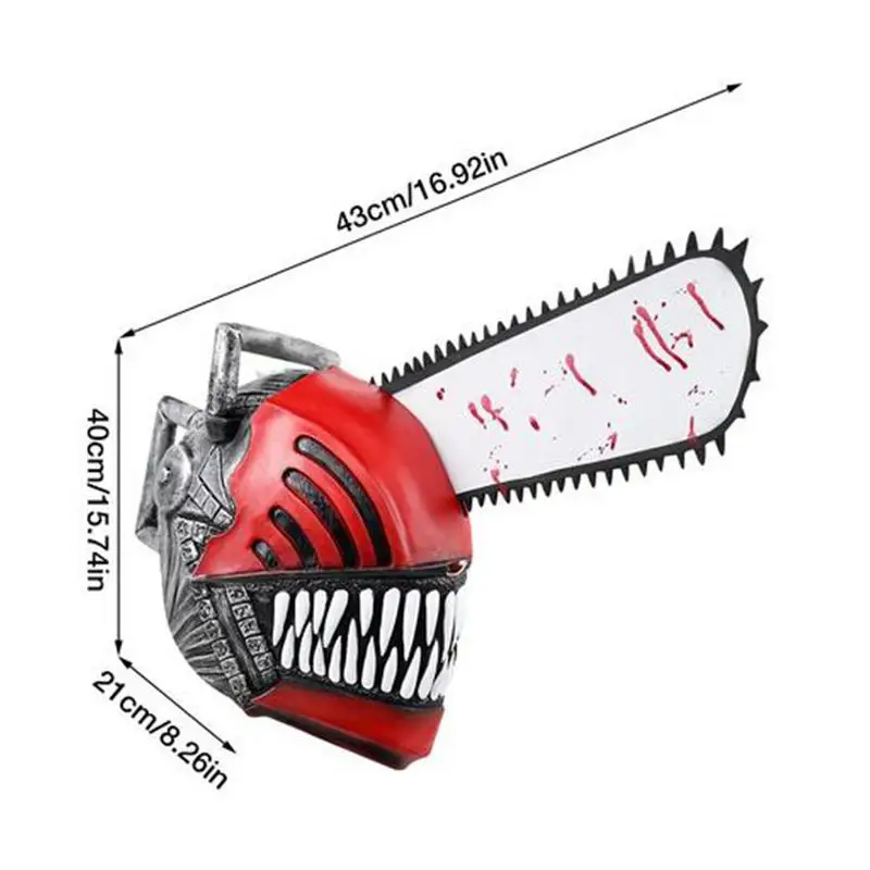 Маска бензопилы для мужчин косплей аниме костюмы человек с бензопилой ролевая