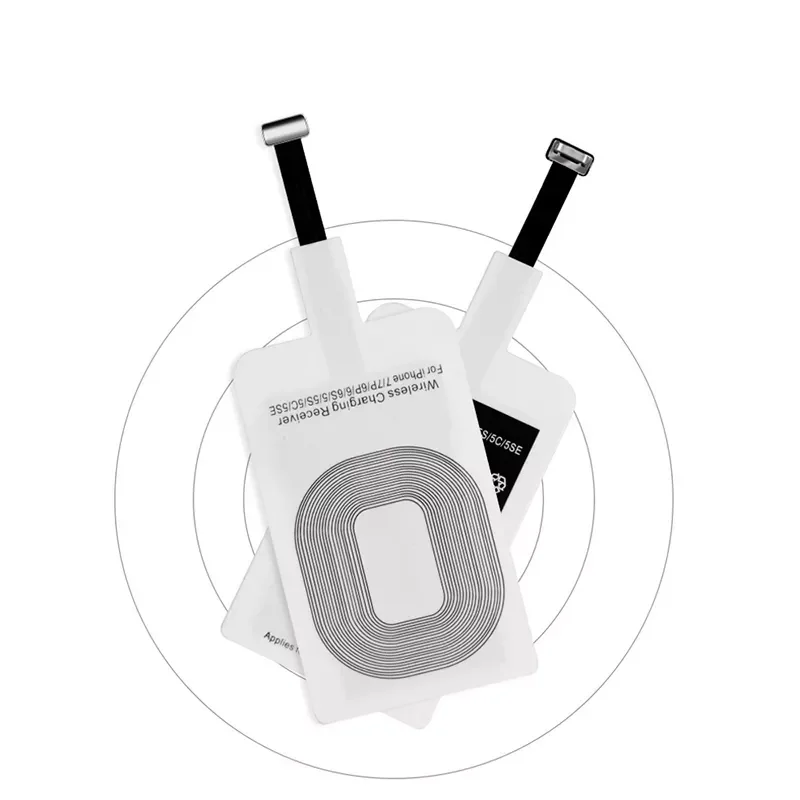 

Wireless Charger Receiver Qi Induction Charging Adapter For iphone 7 6 6S 5 Samsung huawei Micro USB TypeC QI Pad dock Connector