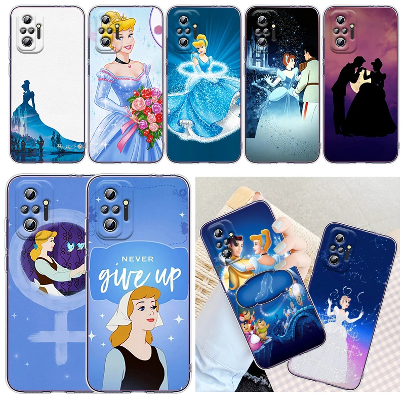 

Disney Cinderella Phone Case Transparent For Xiaomi Redmi Note 11E 11S 11 11T 10 10S 9 9T 9S 8 8T Pro 5G 7 5 Soft TPU