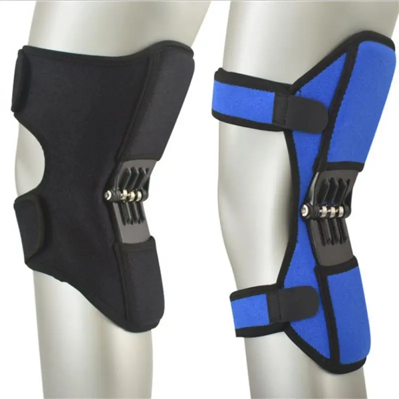 

1 Pair Knee Brace Support Leg Power Knee Stabilizer Pads Patella Booster Rebound Spring Knee Brace Support