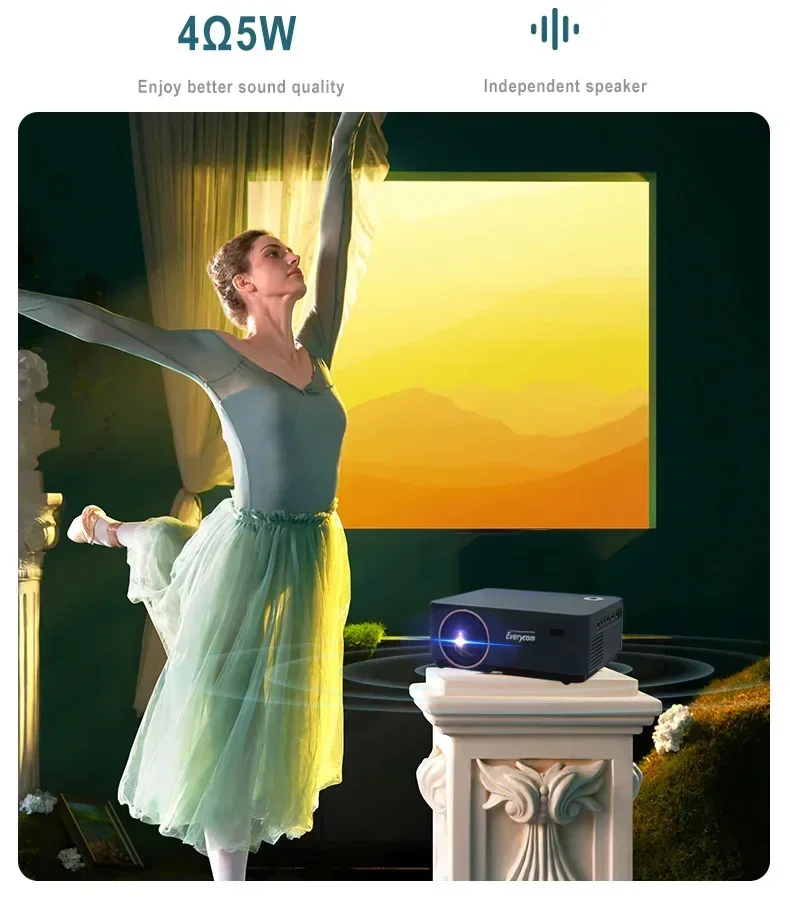 Everycom X30W Pro Full HD ЖК-видео Smart Android Wi-Fi домашний кинотеатр лучший проектор-проектор 4k